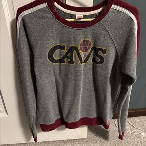 HOMAGE Gray and Maroon Cavs Crewneck Sweater